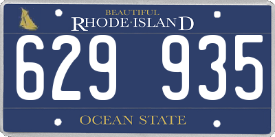 RI license plate 629935
