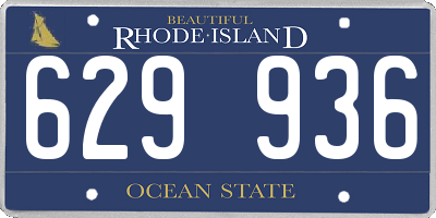 RI license plate 629936
