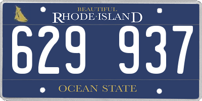 RI license plate 629937