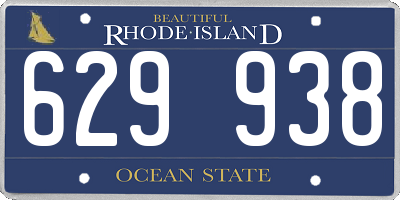 RI license plate 629938