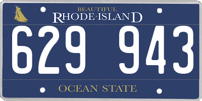 RI license plate 629943
