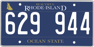RI license plate 629944