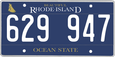 RI license plate 629947