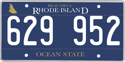 RI license plate 629952