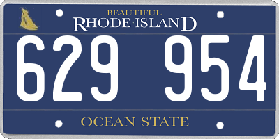 RI license plate 629954