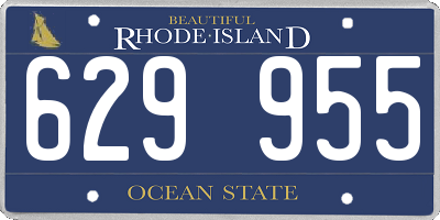 RI license plate 629955