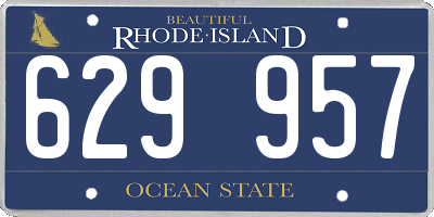 RI license plate 629957