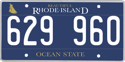 RI license plate 629960