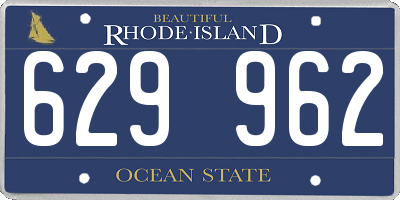 RI license plate 629962