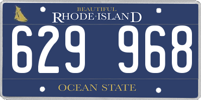 RI license plate 629968