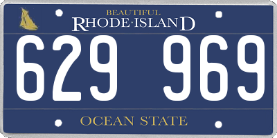 RI license plate 629969