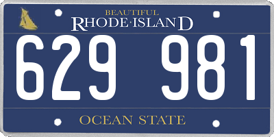 RI license plate 629981