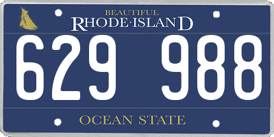 RI license plate 629988