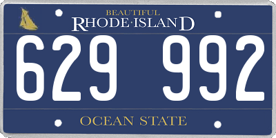 RI license plate 629992