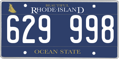 RI license plate 629998