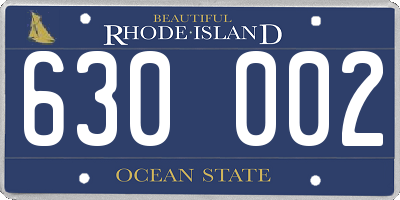 RI license plate 630002