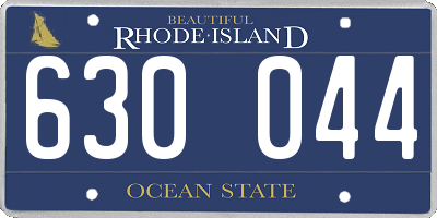 RI license plate 630044