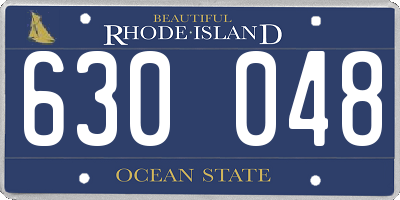 RI license plate 630048
