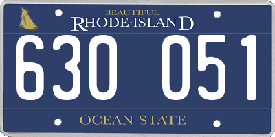 RI license plate 630051