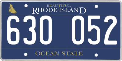 RI license plate 630052