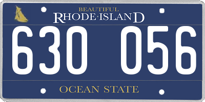 RI license plate 630056