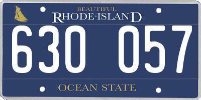 RI license plate 630057