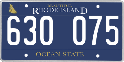 RI license plate 630075