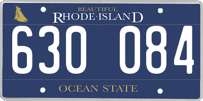 RI license plate 630084