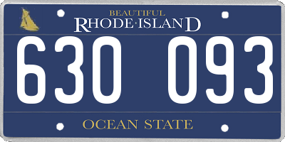 RI license plate 630093