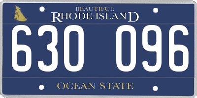 RI license plate 630096