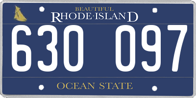 RI license plate 630097