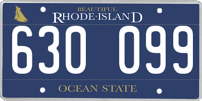 RI license plate 630099