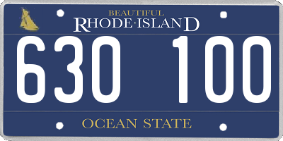 RI license plate 630100