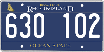RI license plate 630102