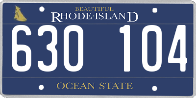 RI license plate 630104