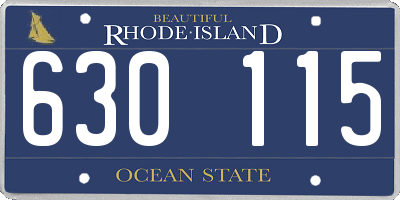 RI license plate 630115