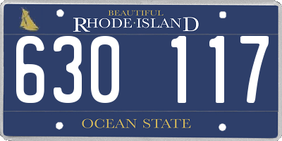RI license plate 630117