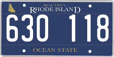 RI license plate 630118