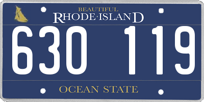 RI license plate 630119