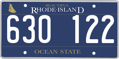 RI license plate 630122