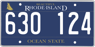 RI license plate 630124