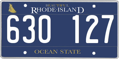 RI license plate 630127