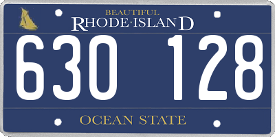 RI license plate 630128