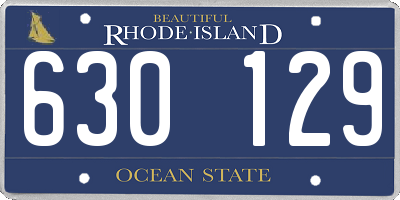 RI license plate 630129