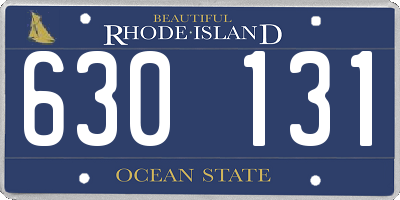 RI license plate 630131