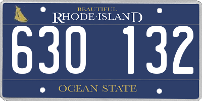 RI license plate 630132
