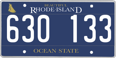 RI license plate 630133