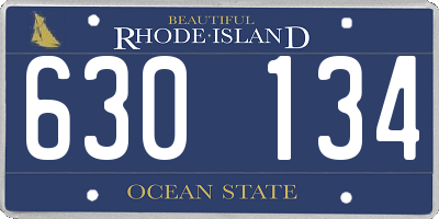 RI license plate 630134