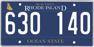 RI license plate 630140