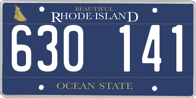 RI license plate 630141